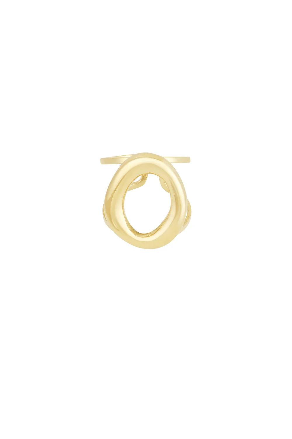 Statement ring rond - Goud