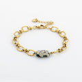 Armband goud met natuursteen