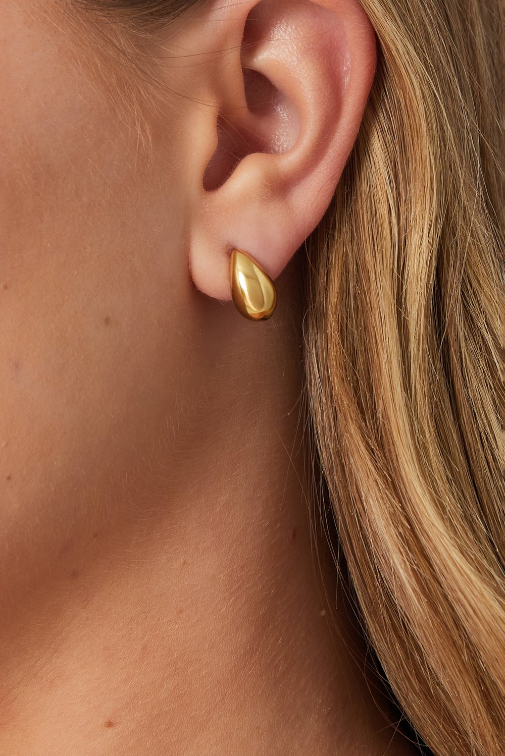 Tear drop earrings - Goud
