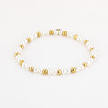 Armband beads klein parel/goud