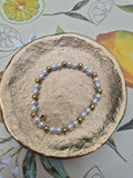 Armband beads groot parel/goud