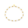 Armband beads parel/goud